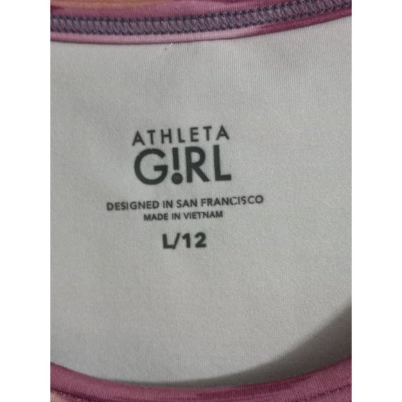 Athleta Girl Large 12 Purple Layers Racerback Casual Active Athleisure Tank Top - Picture 2 of 5